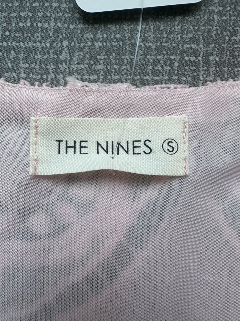 The Nines Blush Pink Lace Crochet Square Neck Top Size Small - Picture 6 of 14